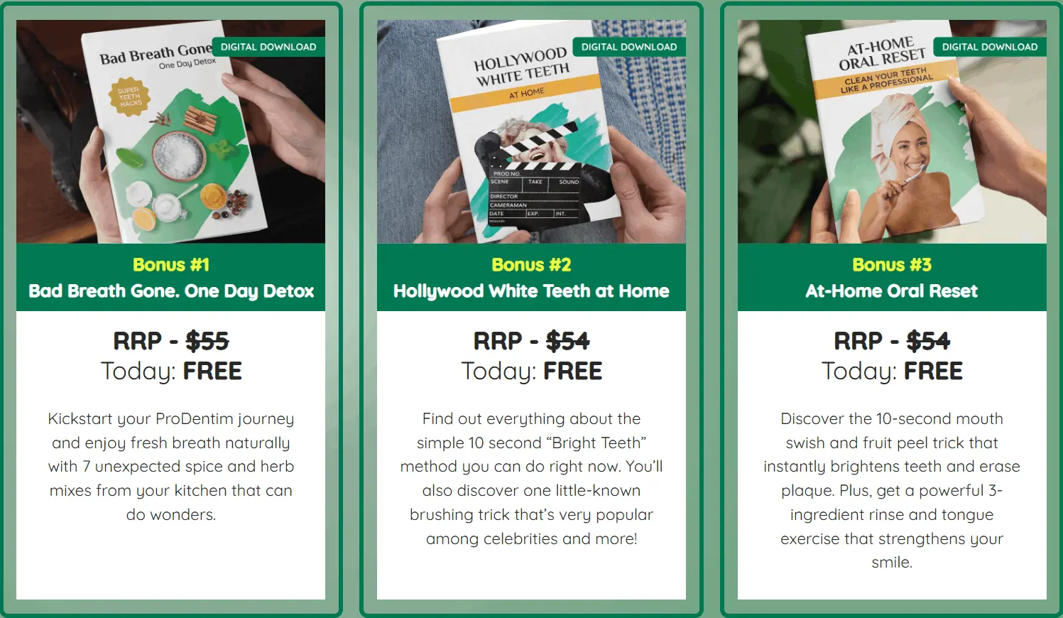 3 free bonuses